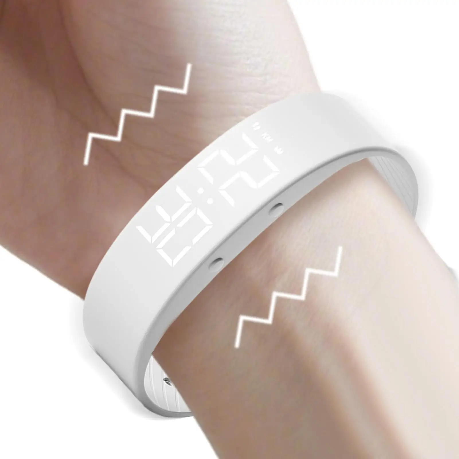 

Alarm Clock Watch Modern Slim Wearable Rechargeable Heavy Sleepers Alarm Bracelet For Elderly Kids Women Men Students Commuting