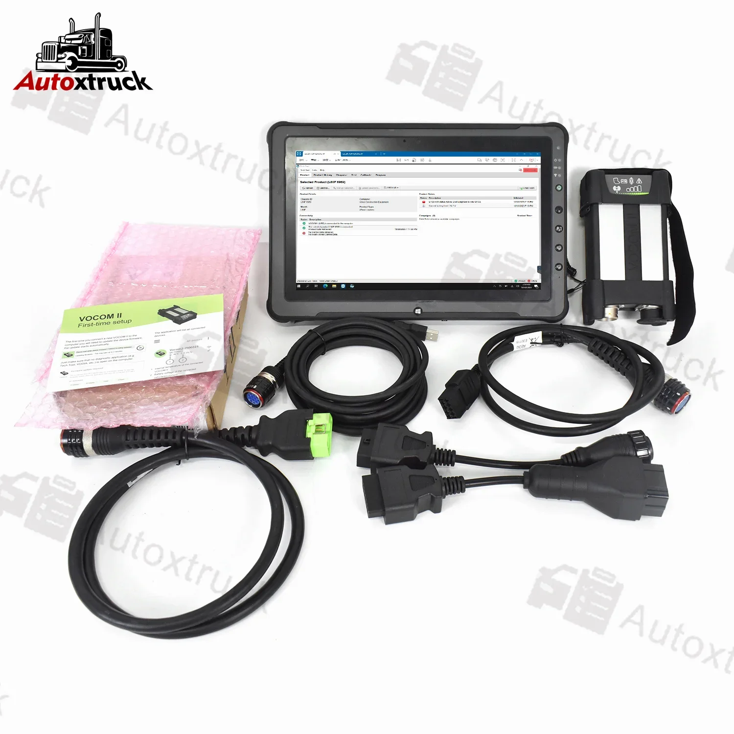 2.8.150 Genuine for Vocom II 88890400 Getac F110 Tablet Premium Tech Tool Excavator WIFI DEV2 Heavy duty Truck Diagnostic tool