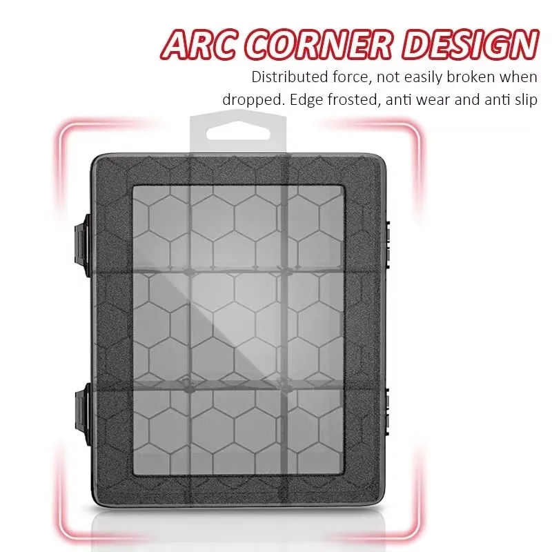 DELIXI ELECTRIC Multi-cell Parts Storage Box Portable Hardware Tool Storage Organizer Box with Removable Plastic Partition