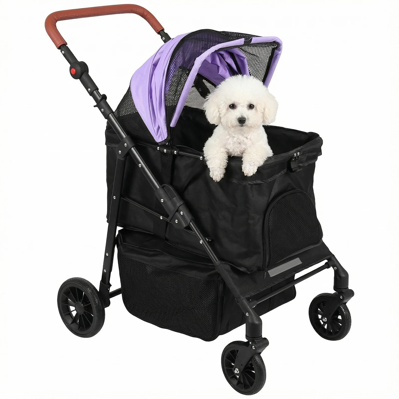 

Коляска для собак Smooth-Ride с съемной подушкой и светоотражающими полосами, регулируемая ручка для больших и средних собак и кошек