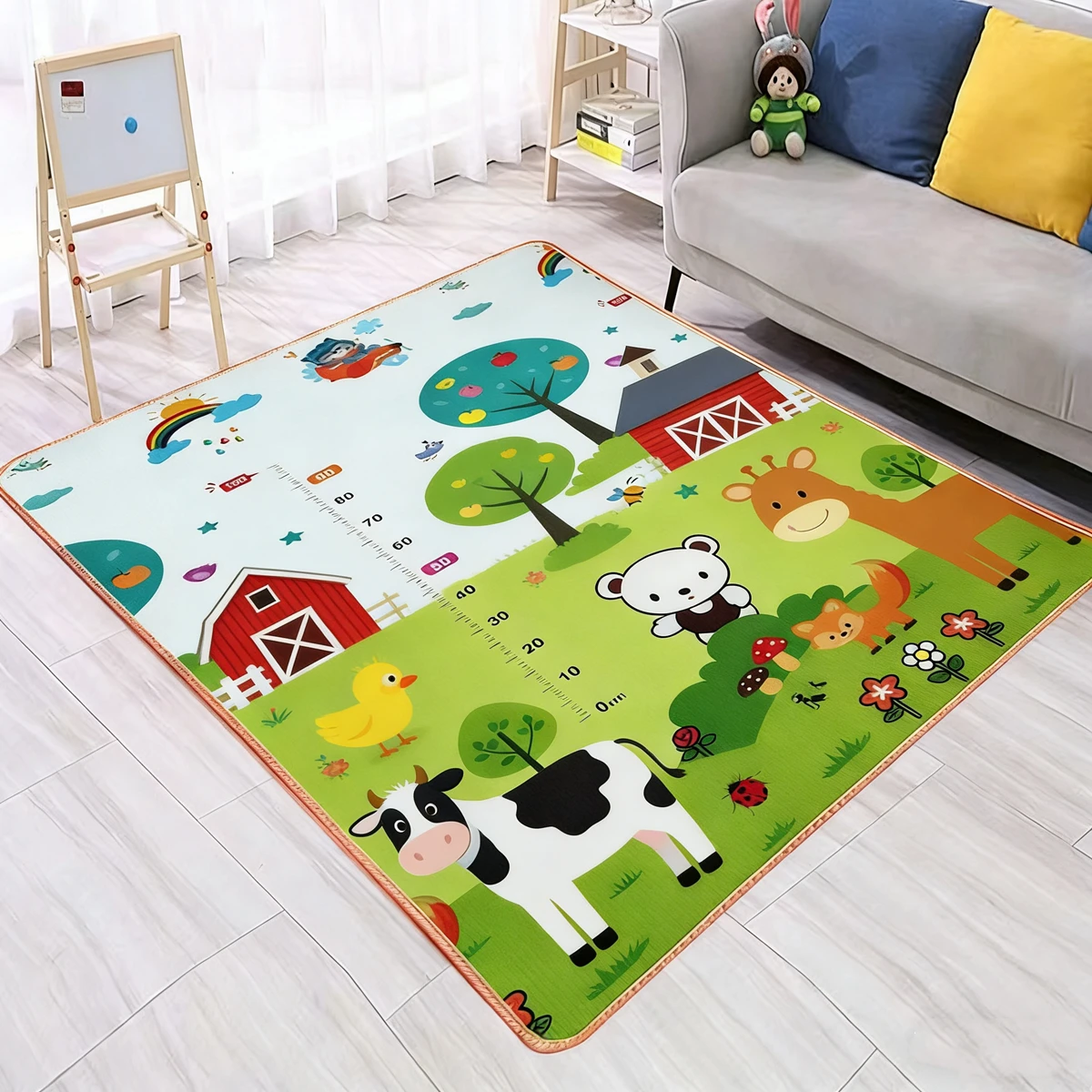 

Игровой коврик для детей 200x180x0.5см/180x150x1см, толстый безопасный коврик для ползания, игровой ковер, толщина 1см/0.5см