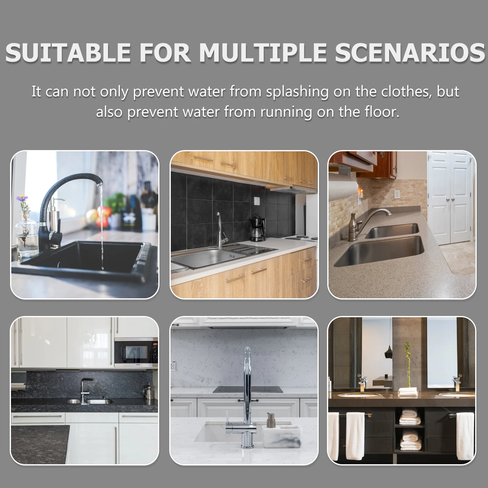 

Kitchen Splash Guard 30Cm Waterproof Sink Baffle Anti-Splash Protection Household Kitchen Accessory Splatter Guard