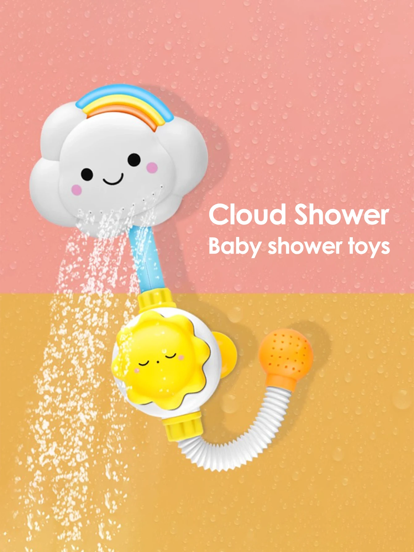 Baby Bath Toys, Bathing Cute Swimming Water Spraying Clouds Flowers Shower Bath Toy For Kids Swimming Pool Water Playing Toy Bab