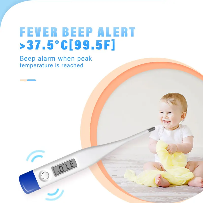 1PC Digital Thermometer Rigid High Accurate For Baby Kit Adult Portable Home Use Fever Alarm Function Wholesale Cheap Price