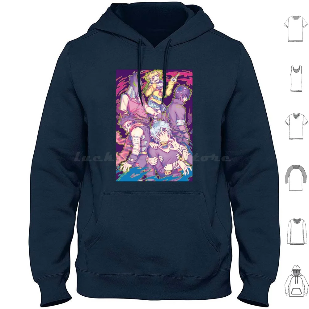 

Bnha League Of Villians Hoodie cotton Long Sleeve Boku No Hero Academia Mha Bnha Shigaraki Tomura League Of Villains Stain