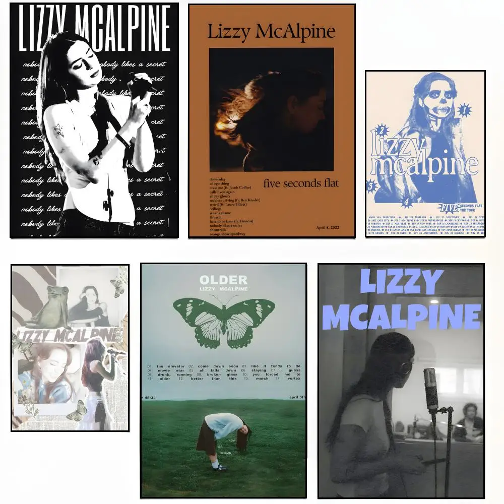 Singer L-Lizzy M-McAlpine Poster Sticky Poster Paper Sticker DIY Room Bar Cafe Wall Decor Gift