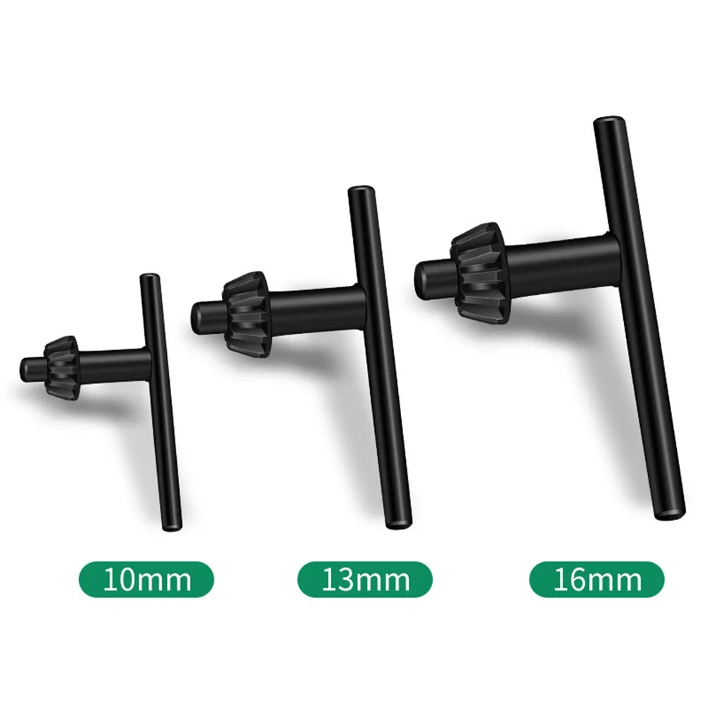 

3 шт., набор ключей для сверлильного патрона из высокоуглеродистой стали, 10/13/16 мм, держатель ключей для сверлильного патрона, гаечный ключ, Т-образный ключ, электроинструмент