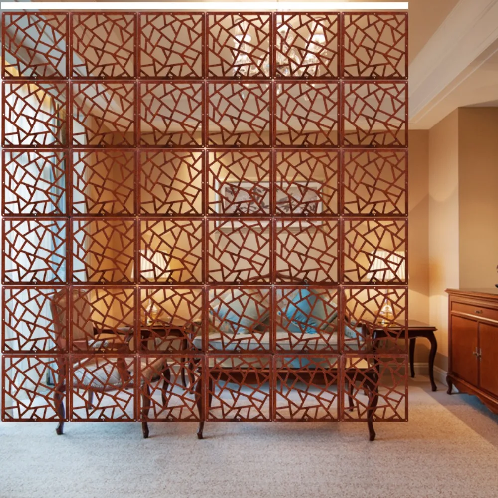 

5Pcs 29x29cm Decorative Floral Lace Room Divider for Entrance Hall Office Foldable Movable Hanging Screen for Young DIY