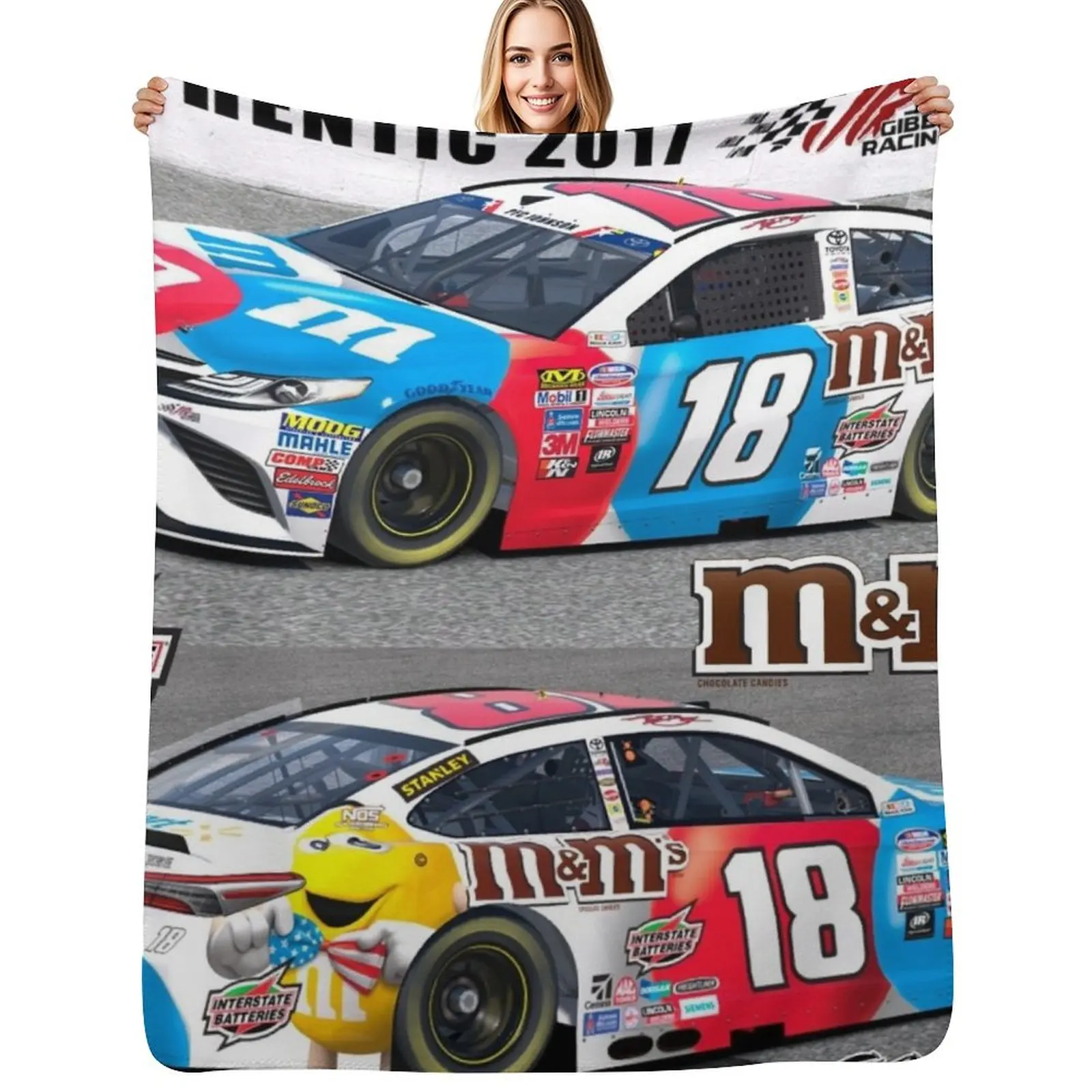 

kyle busch Throw Blanket Cozy Sofa Blanket for TV Watching Napping