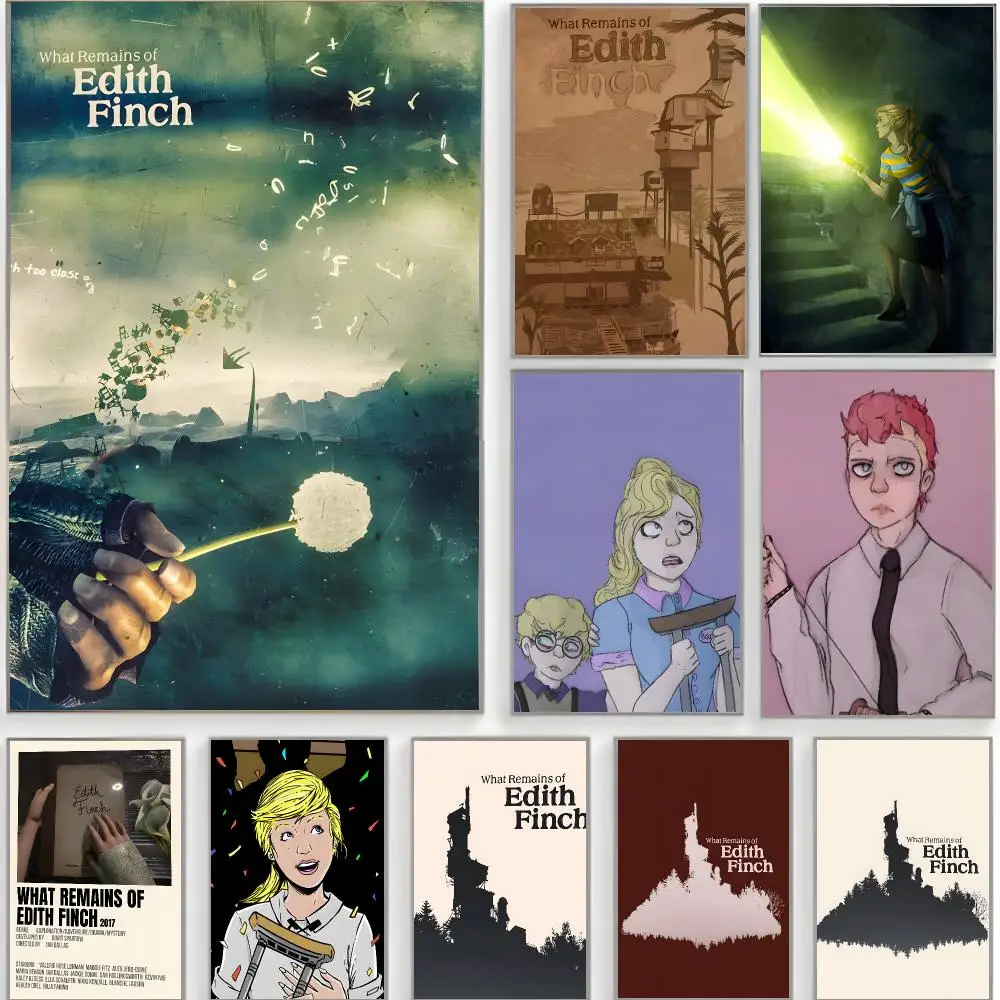 puzzle game narrative game W-What Remains of Edith Finch Poster Classic Wall Art  Home Decor  Peel and Stick Unframed