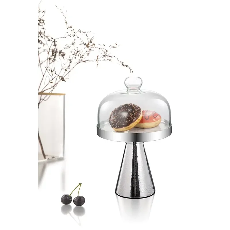 Custom Glass Top Cake Stand for Dessert Display Afternoon Tea Party Home Baking Decoration Wholesale Elegant Pedestal Holder