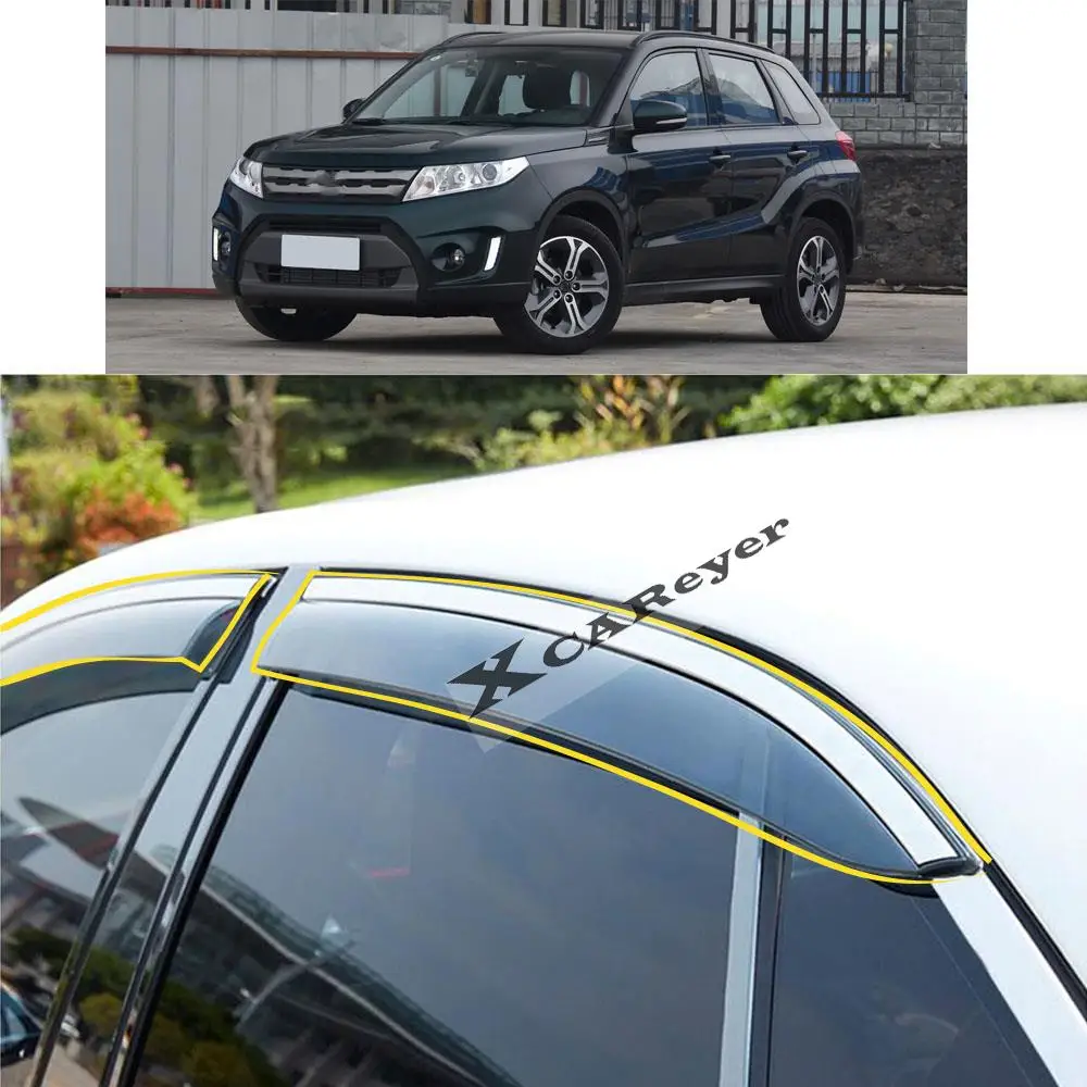 

For SUZUKI Vitara 2015 2016 2017 2018 2019 2020 2021 Car Sticker Plastic Window Glass Wind Visor Rain/Sun Guard Vent Parts