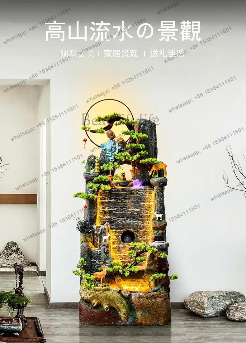 Chinese rockery flowing water fountain ornament living room office courtyard circulating water humidifier landscape decoration