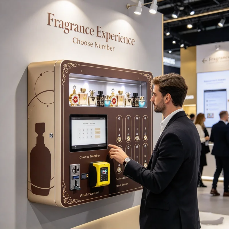 Wall Mounted Perfume Vending Machine 10 Nozzle Smart Perfume Dispenser Fragrance for Mall Hotel Custom OME