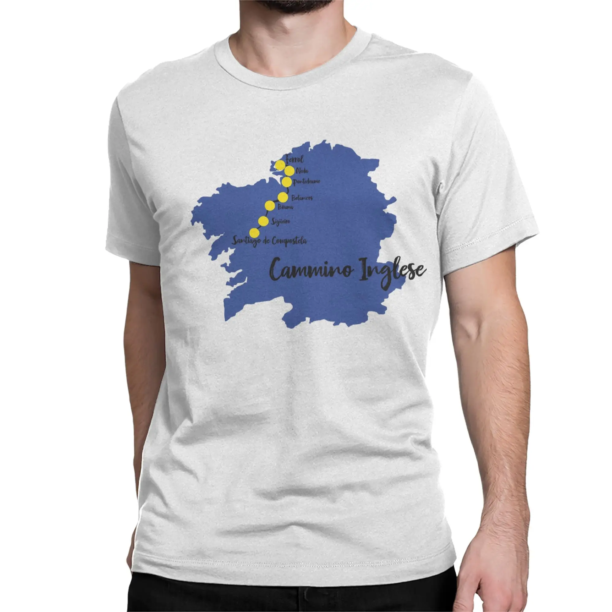 Awesome Camino de Santiago T-Shirts for Men Women Crewneck Pure Cotton T Shirts  Short Sleeve Tees Printing Clothing