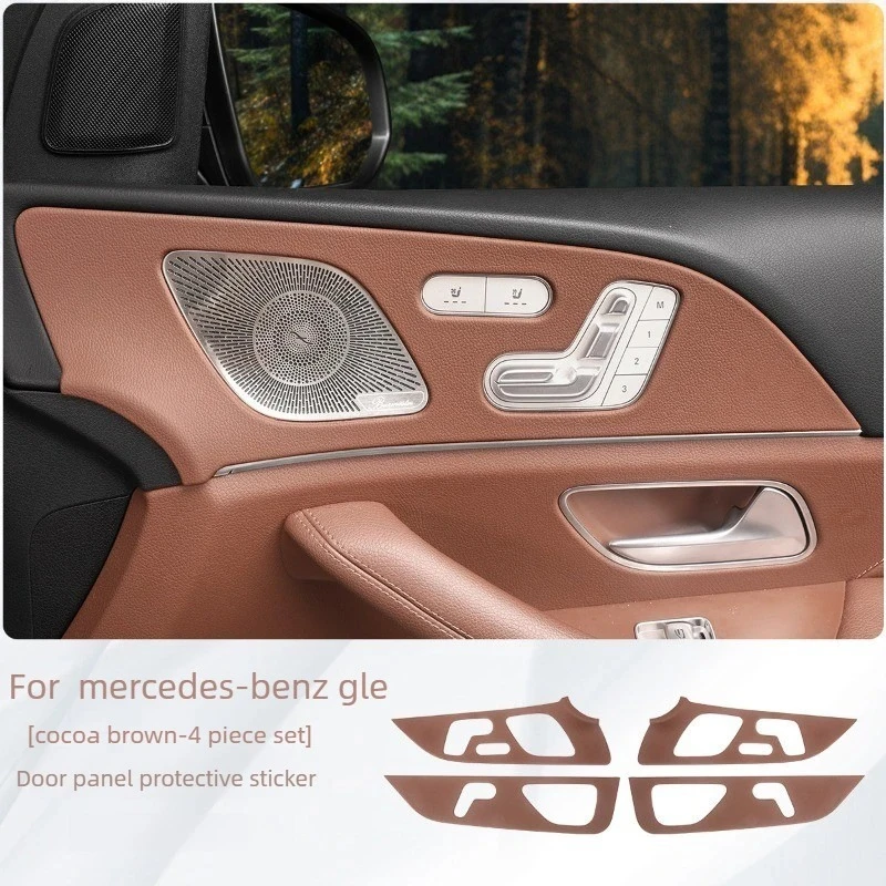 Inner Door Button Trim Decor Stickers, Door Panel Protective Decals Fit for Mercedes-Benz GLE350 GLE450 GLS450