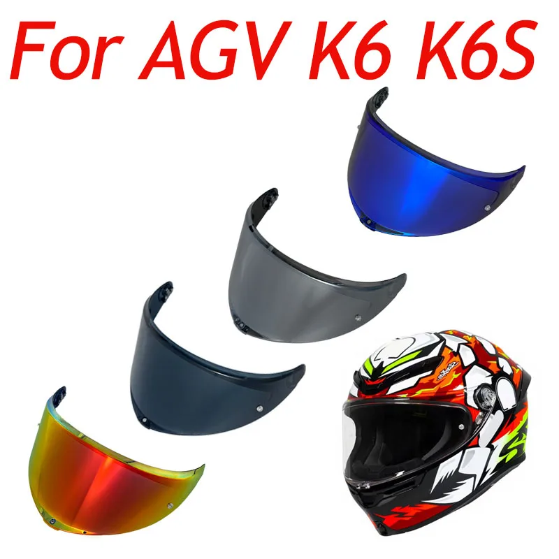 

K6 viseira capacete for AGV K6 K6S High Strength Toughness Windproof Dustproof Uv Protection Helmet accessories Visor