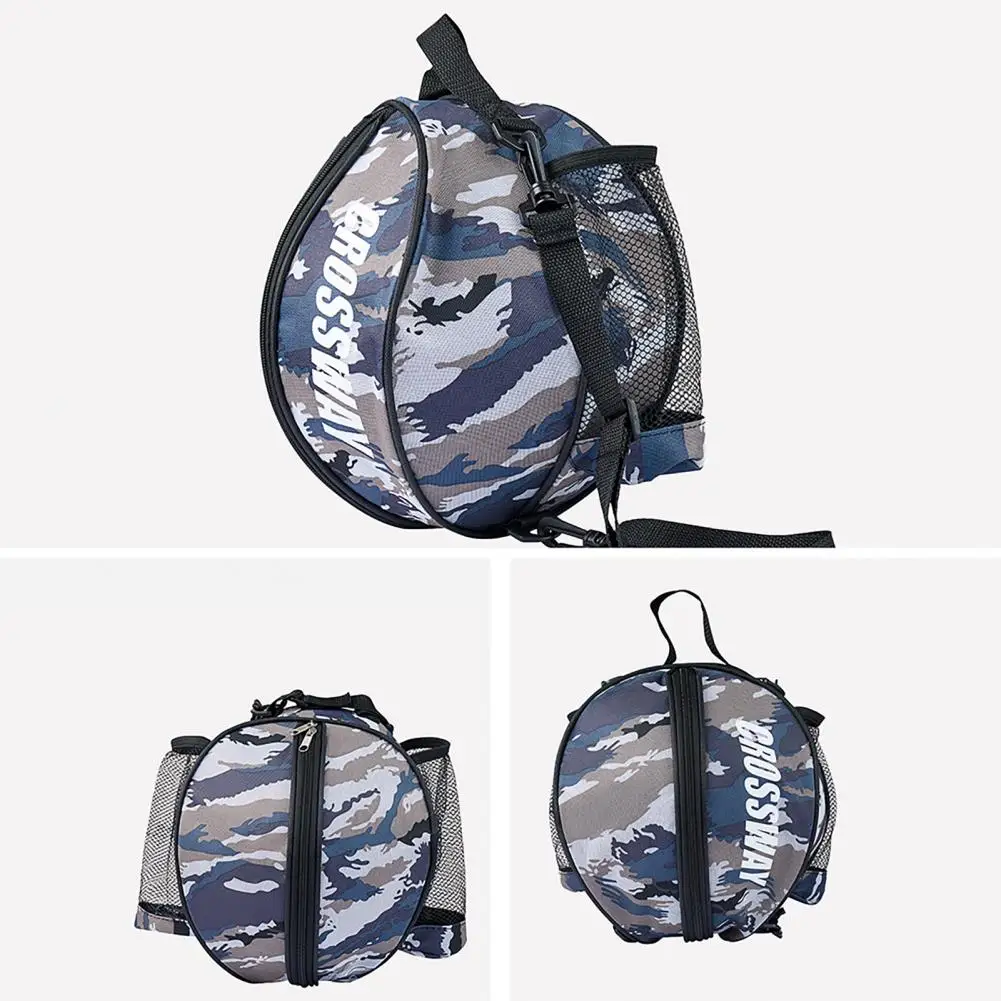 Outdoor Sports Shoulder Soccer Ball Bags Training Equipment Storage Mesh Side Two-way Open Ball Bag Volleyball Basketball Bag