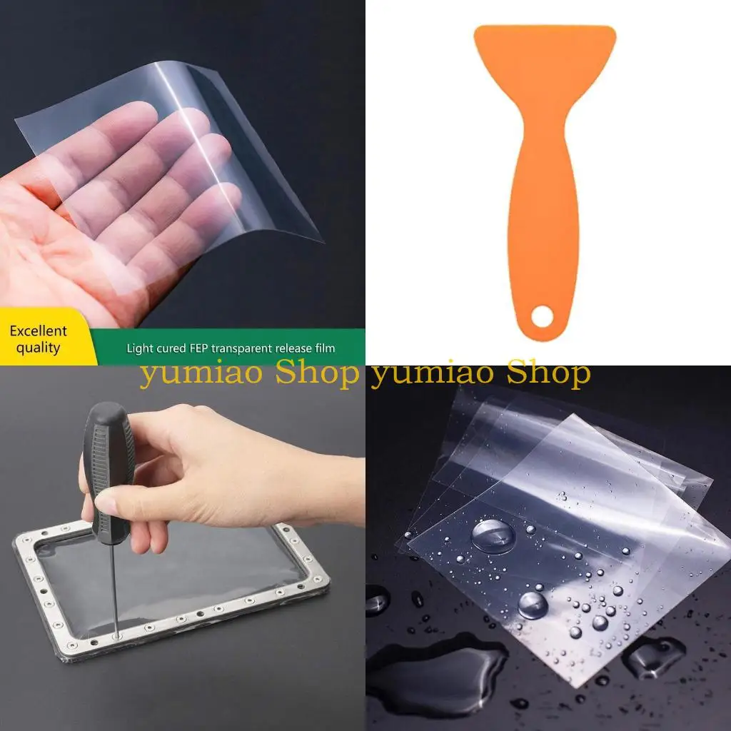 

587B FEP FEP -пленка для -принтера фотонной смолы, с 2PCS Plastic Spatulas Scraper