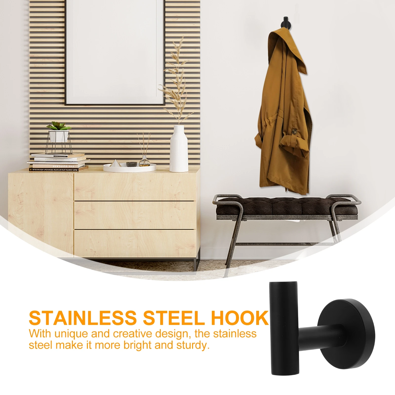 

Крючки для полотенец из нержавеющей стали, прочные, устойчивые к коррозии, ванная комната, домашний офис, подвесная одежда, шляпа, пальто, зонтик