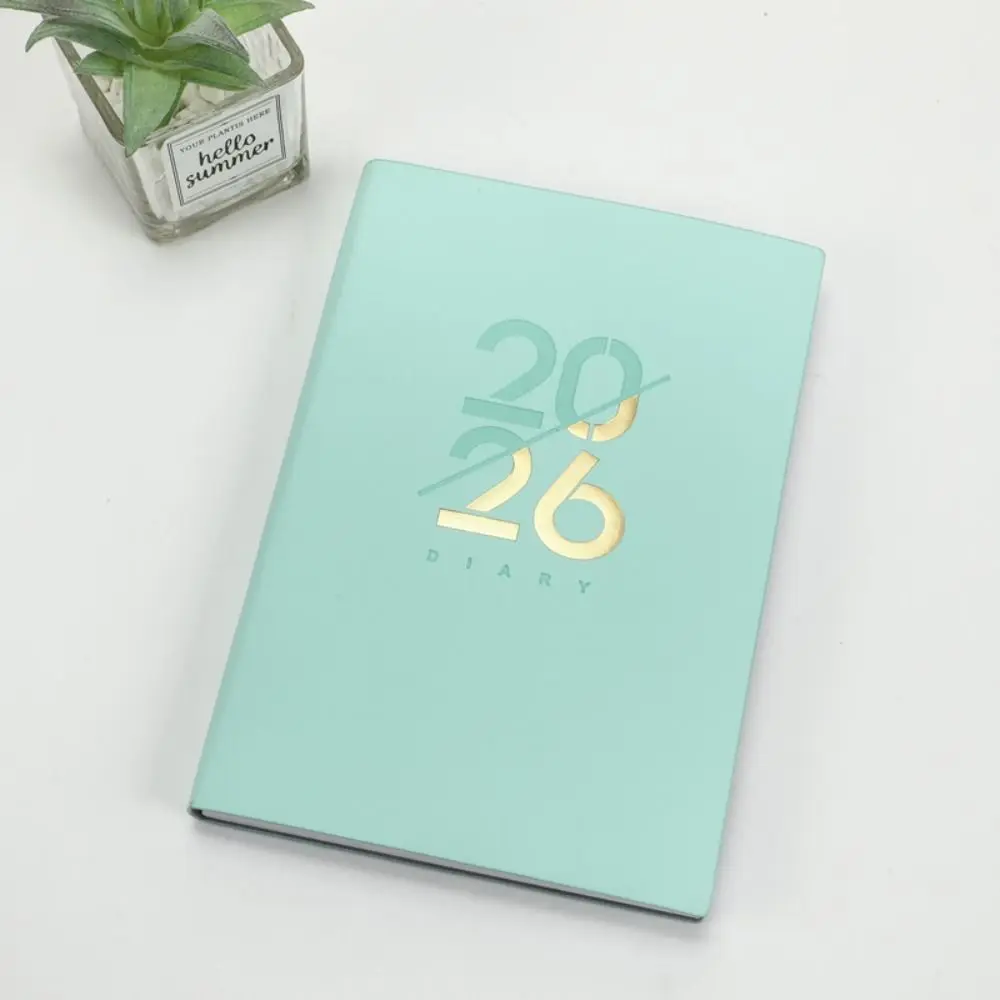 ภาษาอังกฤษ 2026 ตารางวางแผนแผ่นจดบันทึก 12 เดือนบุ๊คมาร์ค 365 วันประสิทธิภาพโน้ตบุ๊คทนต่อการสึกหรอที่เรียบง่ายรายการสิ่งที่ต้องทำโน้ตบุ๊ค