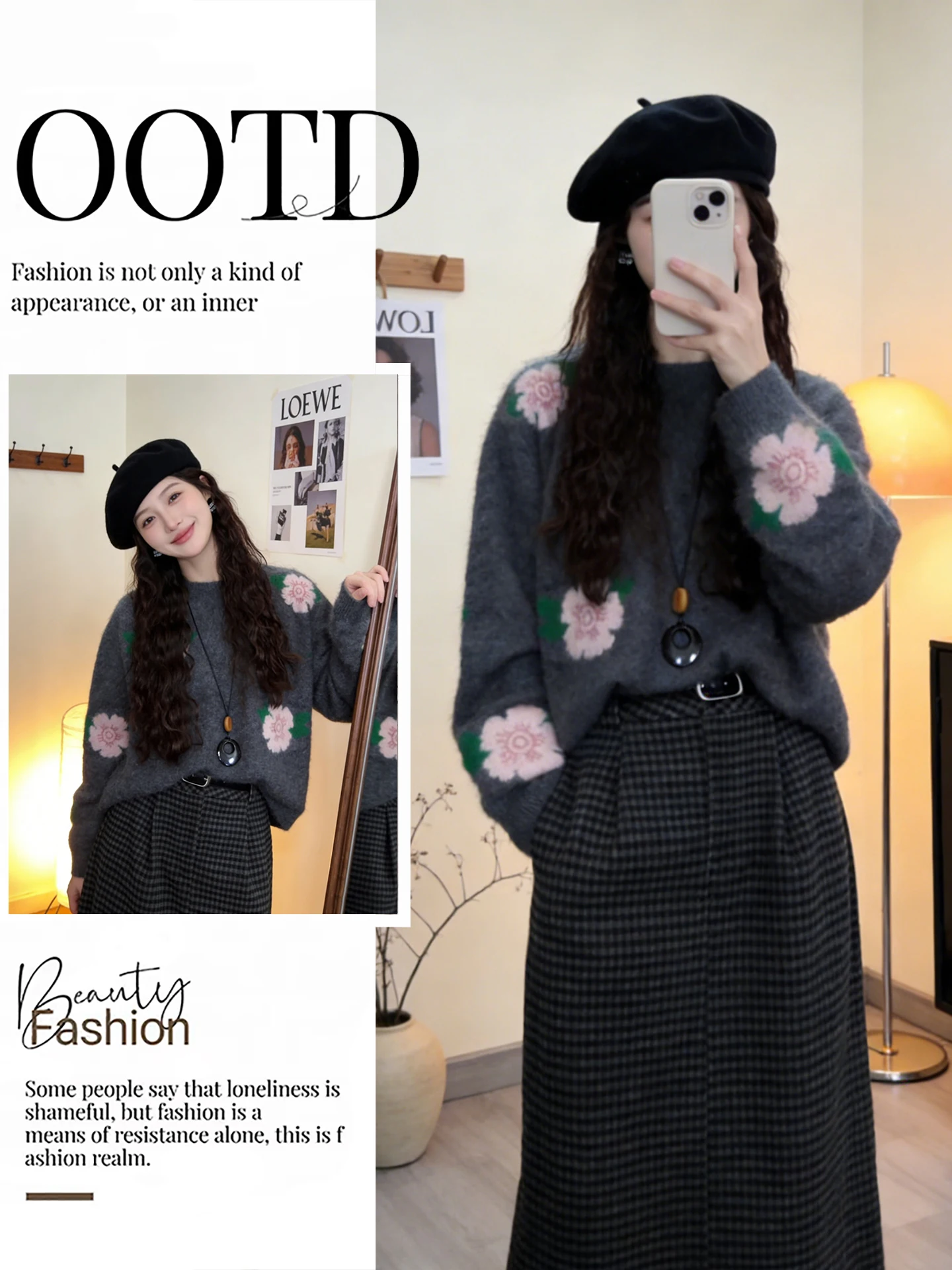 

Корейский вязаный свитер с вышивкой и круглым вырезом, мягкий, универсальный, для женщин, весна-осень, новый, стройнящий, индивидуальный дизайн