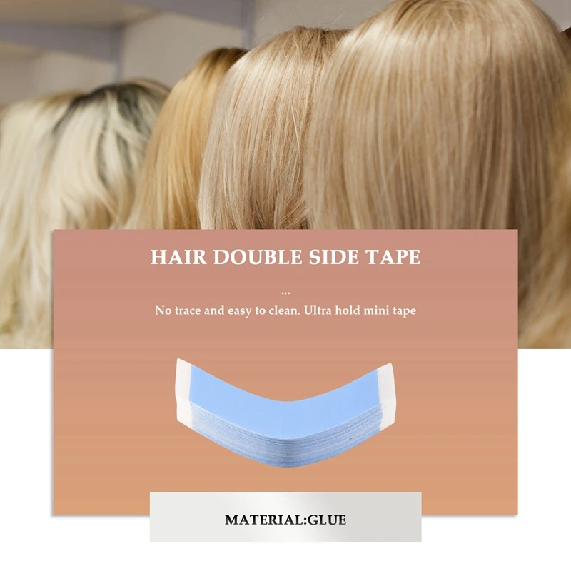 108Pc/Lot Strong Fixed Double-Sided Tape Wig Hair System Tape Waterproof For Adhesive Tape Extended Toupee Lace Wig Film