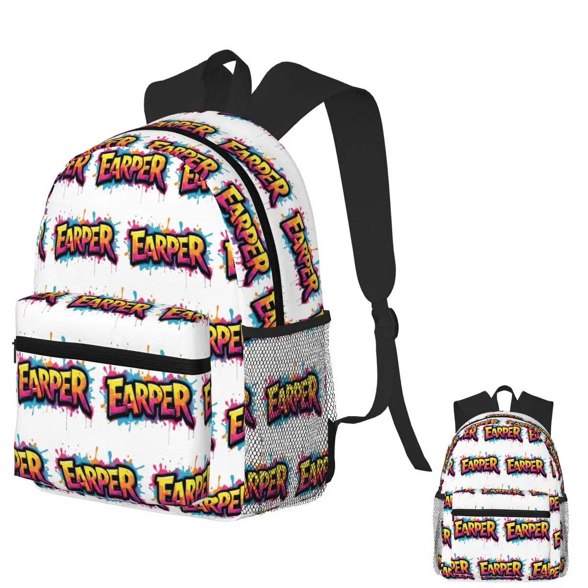 

Proud Earper Graffiti Student Backpack School Bag Hiking Travel Daypack for Boys Girls Fashion Bookbag Shoulder Bags