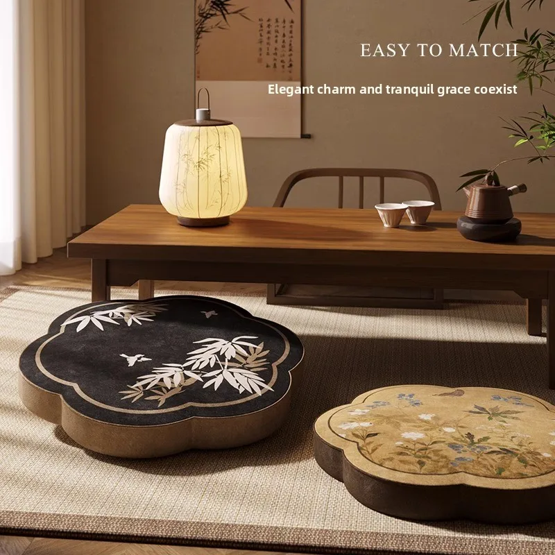 Meditation Mat Yoga Equipment New Chinese Tatami Futon Mat, Foldable Storage Floor Cushion for Living Room Kneeling Meditation