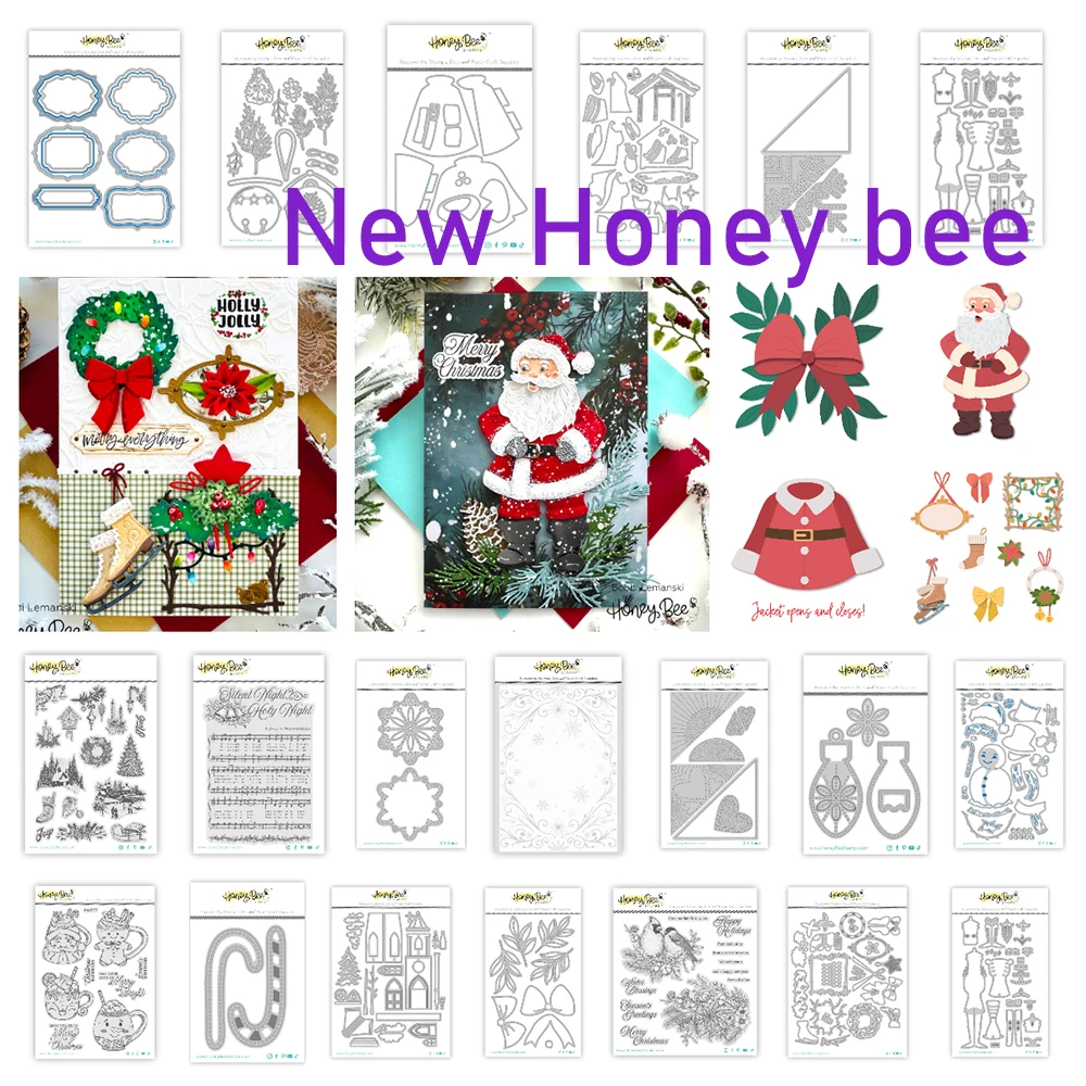 

Santa and Sleigh Bell Dies Stamps Stencil Set Metal Cutting Dies DIY Scrapbooking Card Paper Embossing Handmade Christmas New