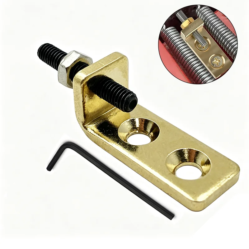 Brass Tremolo Stopper Stabilizer Set Suitable for Floyd Rose and Other Floating Bridges Guitar Parts (FMTS) with Screw Wrench