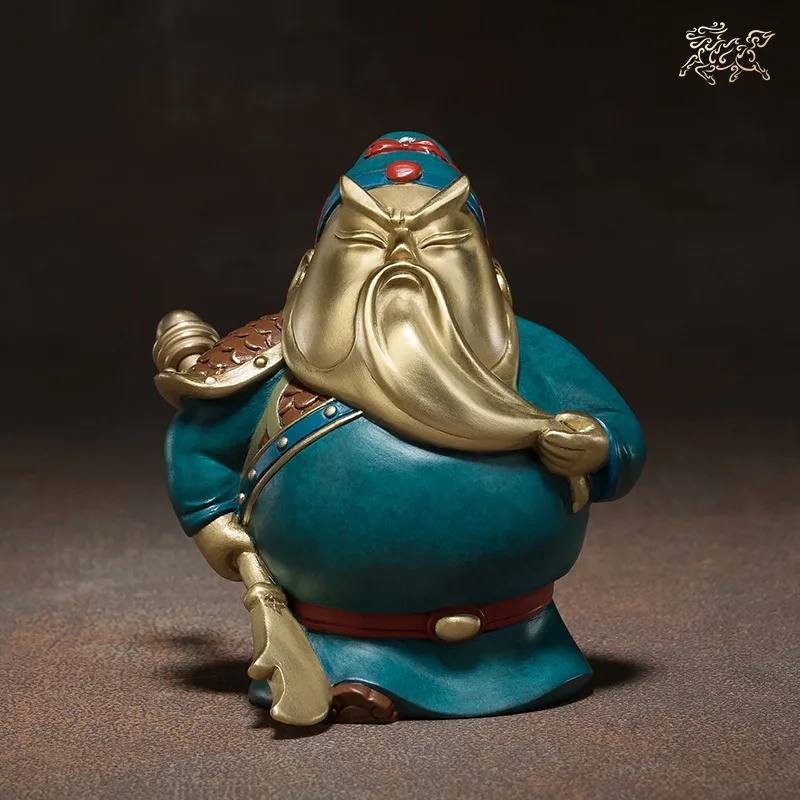 

TOP COOL home OFFICE CAR 5A high grade God of wealth GUAN GONG Get rich Good luck Talisman Mascot bronze carving statue