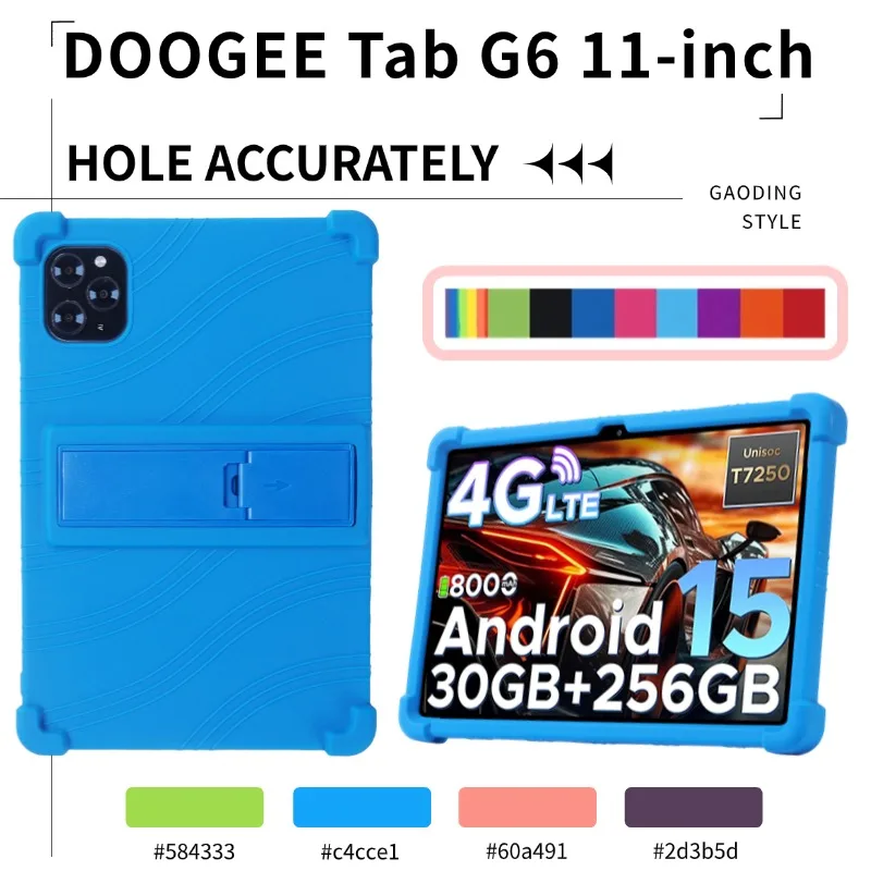 

Kids Case For Doogee Tab G6 11 inch 2025 11" Tablet Shockproof Cover Silicon Stand Protective Shell Built-in kickstand