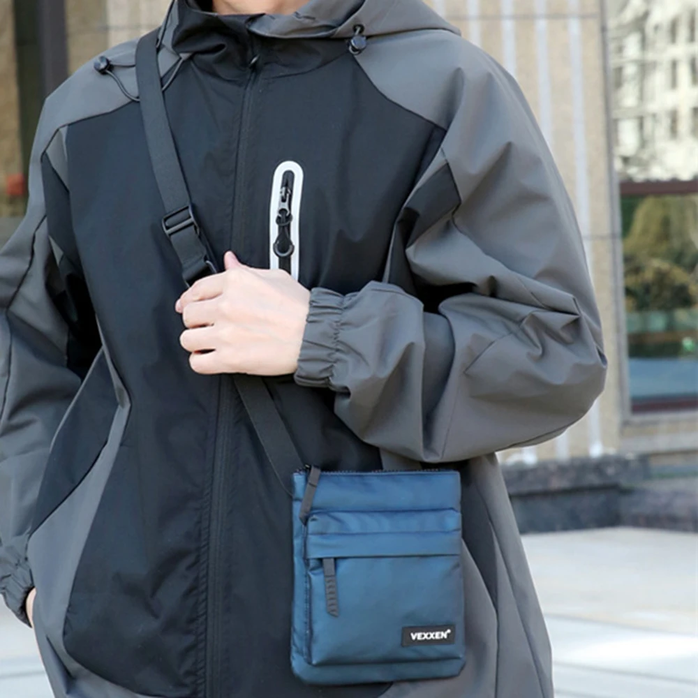 Simple Multifunctional Crossbody Phone Pouch Sports Handheld Male Square Bag Waterproof Korean Style Messenger Sling Bags Unisex