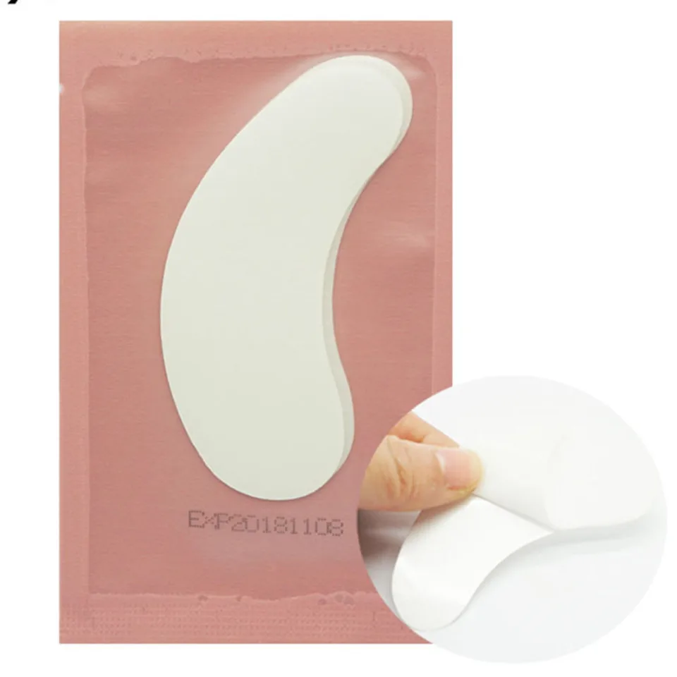 Wholesale Non Woven Eyelash Grafting Hydrogels Patches Under Eyes Lashes Gel Pads Lash Paper Tape Eye Tips Sticker Wraps