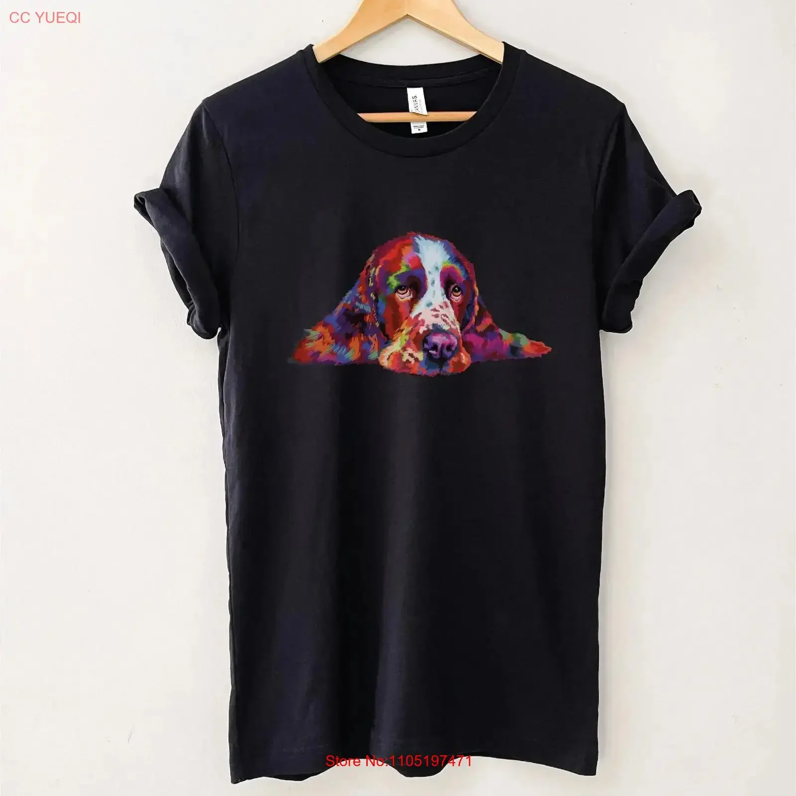 

English Springer Spaniel T Shirt Fit for Love my Hand Drawn vintage Washed Slightly Versatile Breathable fashion Soft