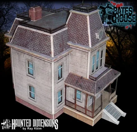 Casa stregata di Halloween Skoolhouse Building 3D Paper Model DIY Handmade Papercraft Toy