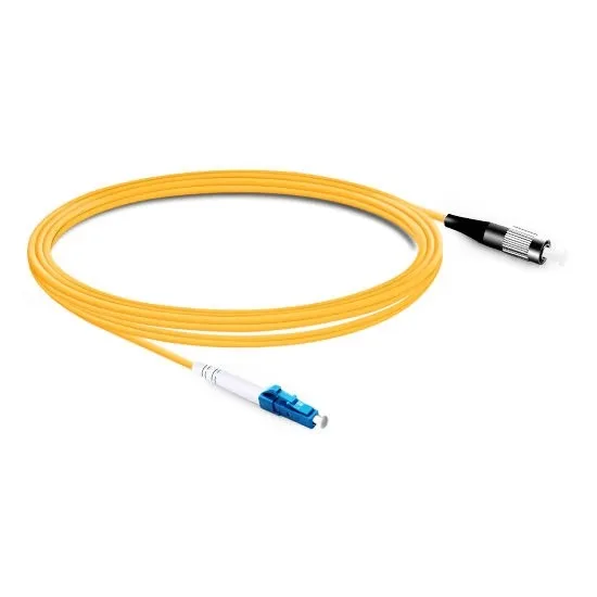 Simplex OS2 Single Mode LC UPC to FC UPC LSZH Fiber Optic Cable