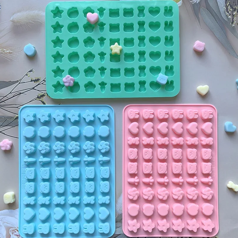 Easter Silicone Mold Mini Chocolate Candy Fudge Mold Rabbit Carrot Shape Party Baking Moulds Suitable for Jelly Gummy Cookies