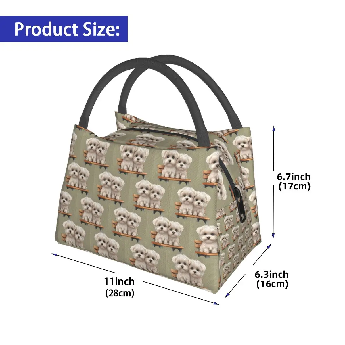 Border Collie Pet Dog Insulated Lunch Bag for Women Picnic Storage Food Boxes Portable Container Cooler Thermal Lunch Box Tote