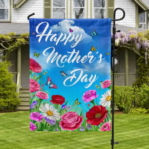 Flower Garden, Happy Mother’s Day Flag Garden Flag