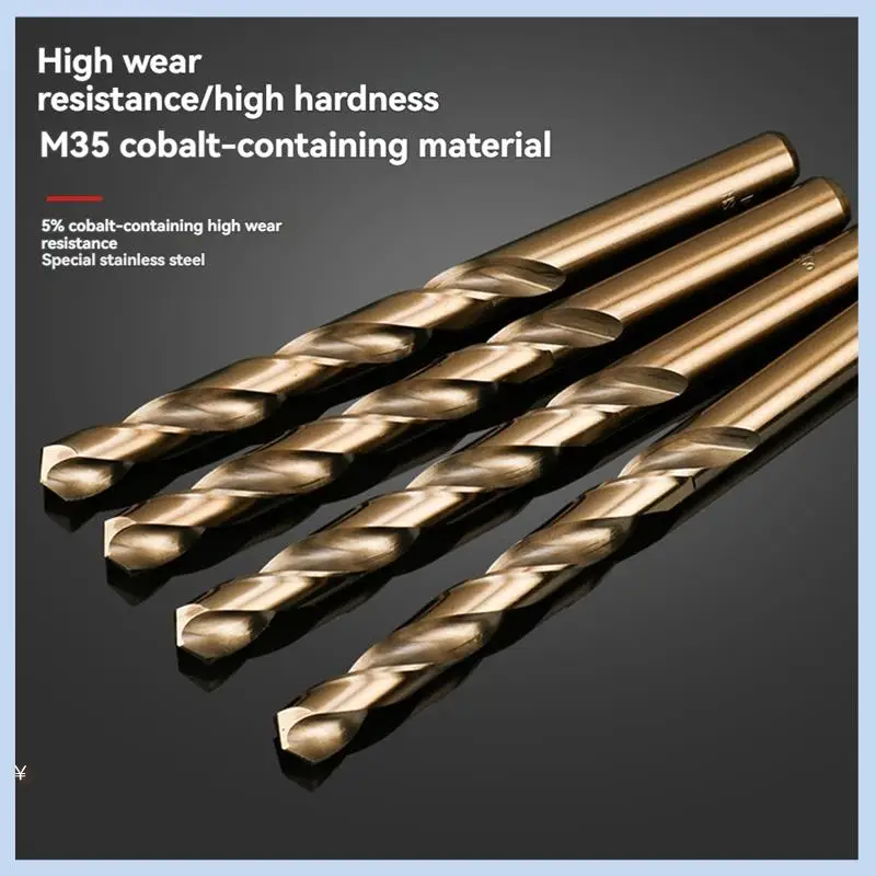 

MLGB-10PCS Twist Drill Bit Set M35 4.0Mm 3 Edge HSS Hole Drill Bit For Stainless Steel Wood Metal Drilling