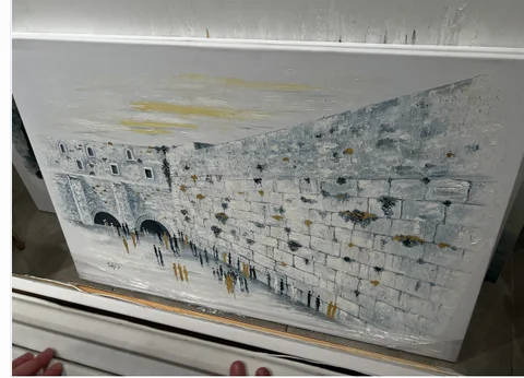 Aangepaste foto's Gebed aan de muur van joodse schilderijen Hoge kwaliteit handgemaakt olieverfschilderij op canvas voor woondecoratie woonkamer