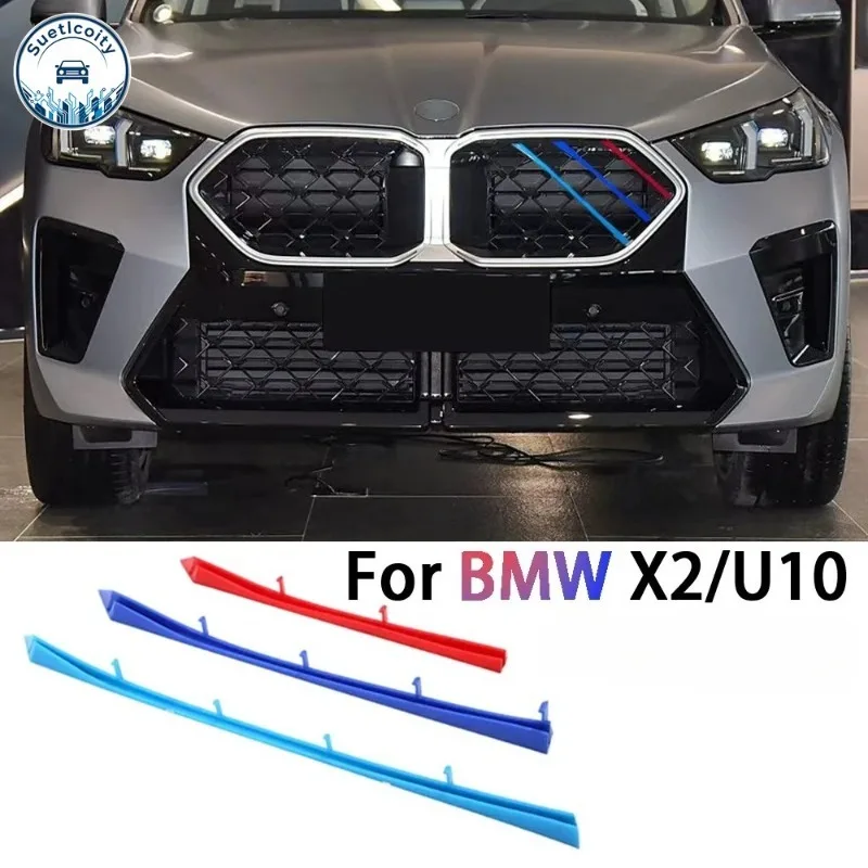For BMW X2 U10 2024-2026 ABS Car Front Grill Trim Strips Exterior Car Accessories