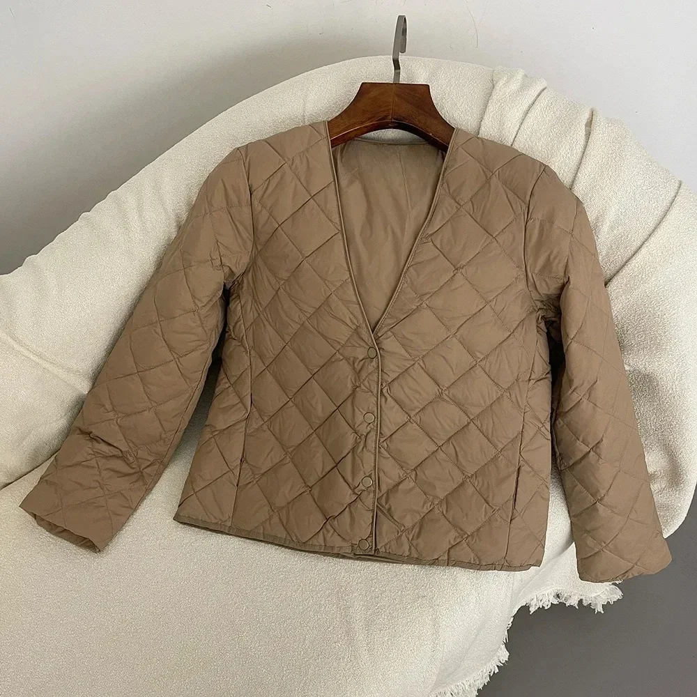 جديد إمرأة الخريف سترة شتوية الكورية نمط سترة قصيرة دافئة 90% الأبيض بطة أسفل معطف مع أسفل سترة داخل ريشة سترة #2