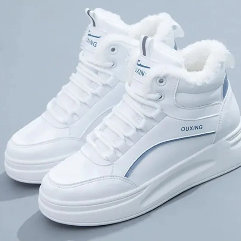 

2025 Winter Cotton Shoes Ankle Boots Woolen Fleece Shoes Women's Anti-cold Warm Sneakers Women Women Thickened Warm Snow Boots