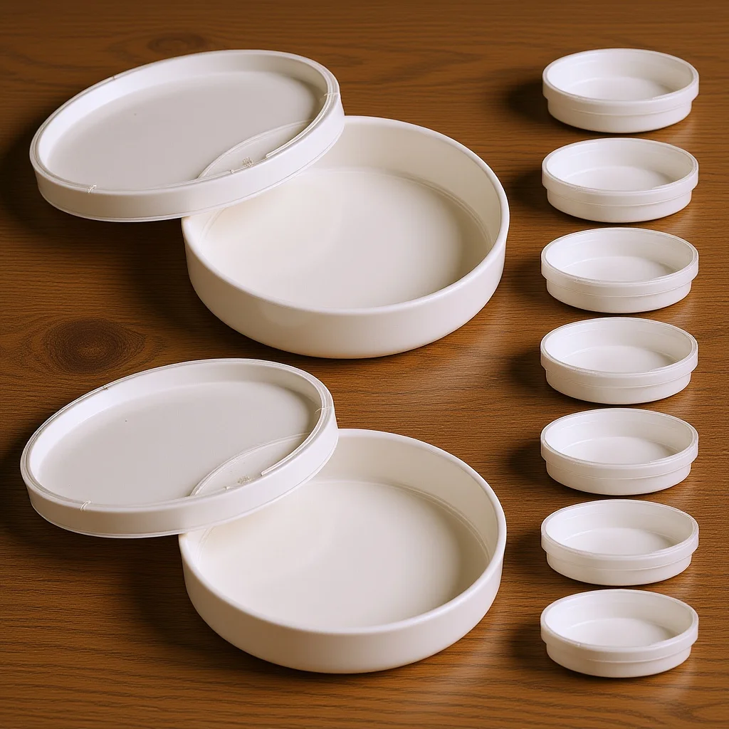 

10Pcs Petri Dishes Transparent Lid Heat-Resistant Laboratory Petri Plates Culture Dish Set Culture Dish Agar Plates