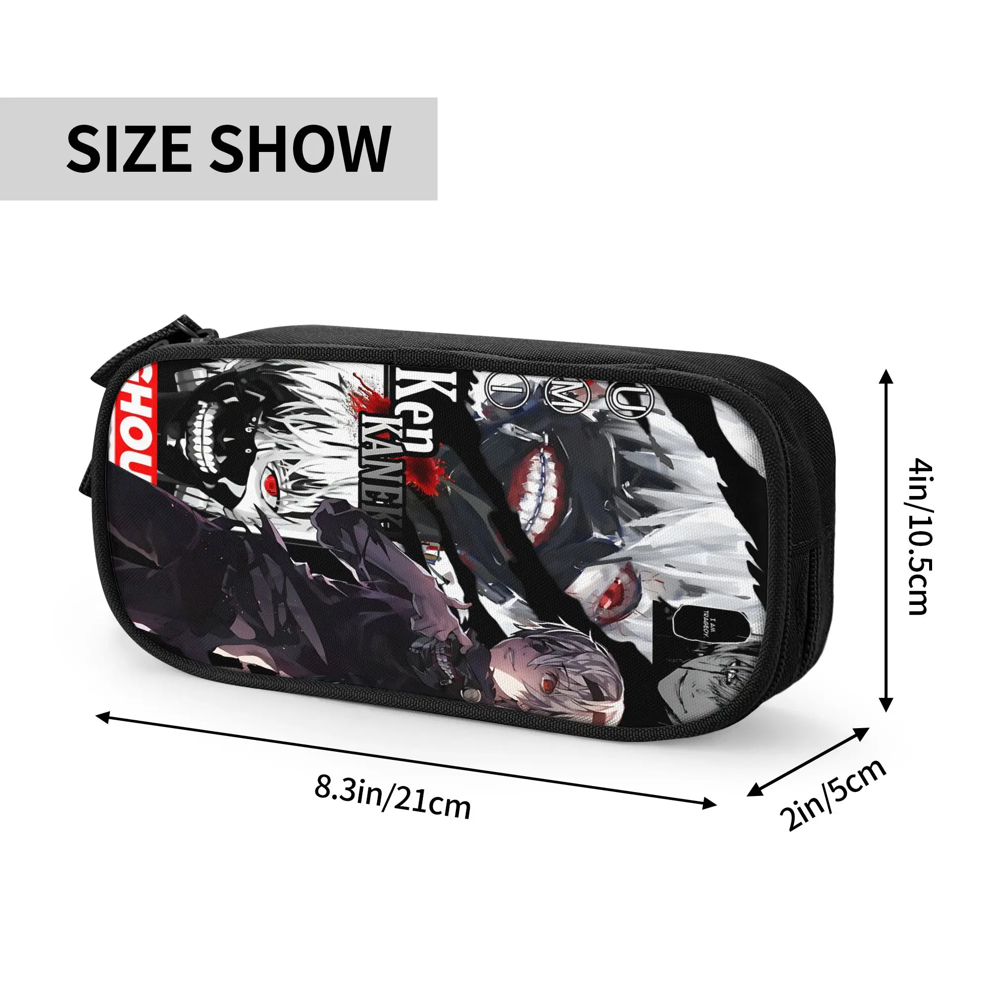 Custom Halloween Tokyo Ghoul Kaneki Large Capacity Bags for Child  School Pencil Bag for Boys Gilrs Kids