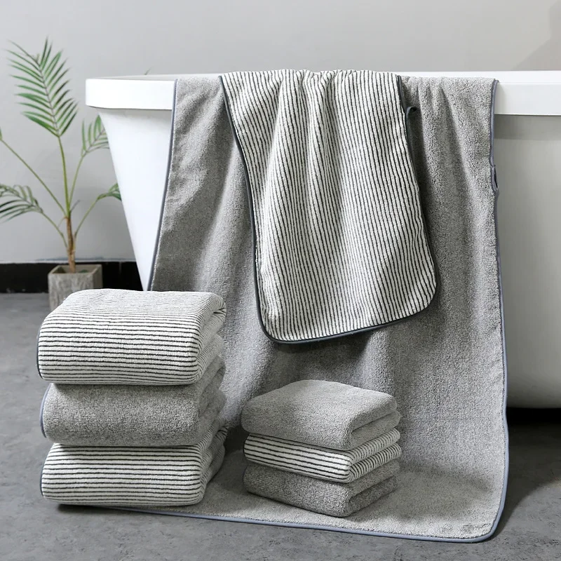 

2 PCS Antibacterial Bamboo Charcoal Fiber Towel - Coral Velvet Texture, Perfect forA must-have for dormitories & Hair Polishing,