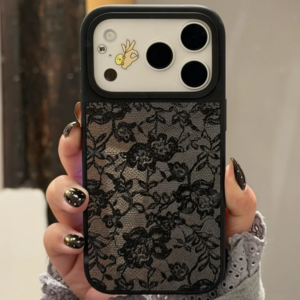 Black Rose Phone Cover for IPhone 12 13 14 15 16 17 Pro Max Case for IPhone 17Air